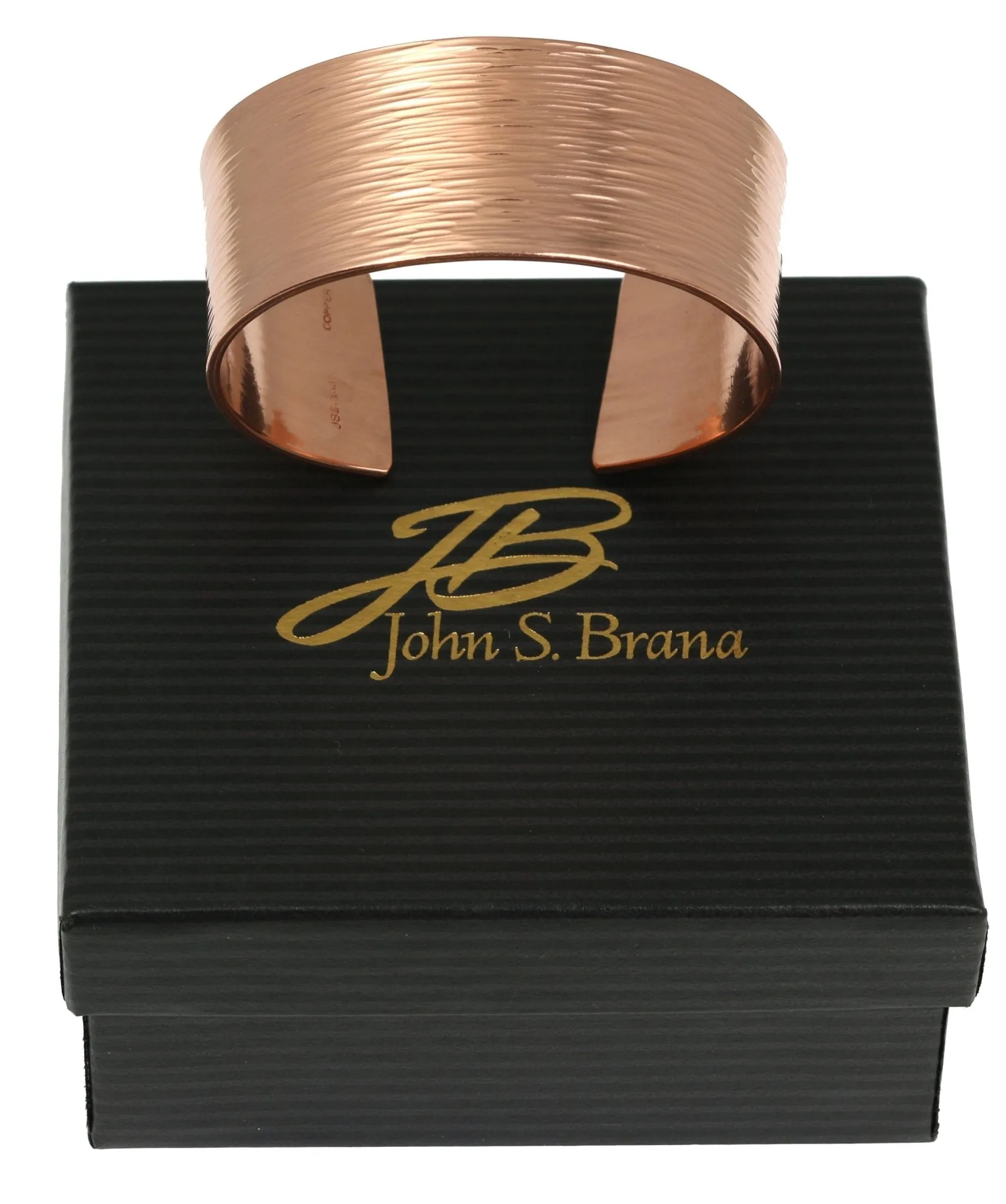 Men's Bark Copper Cuff Bracelet - 1 Inch Wide