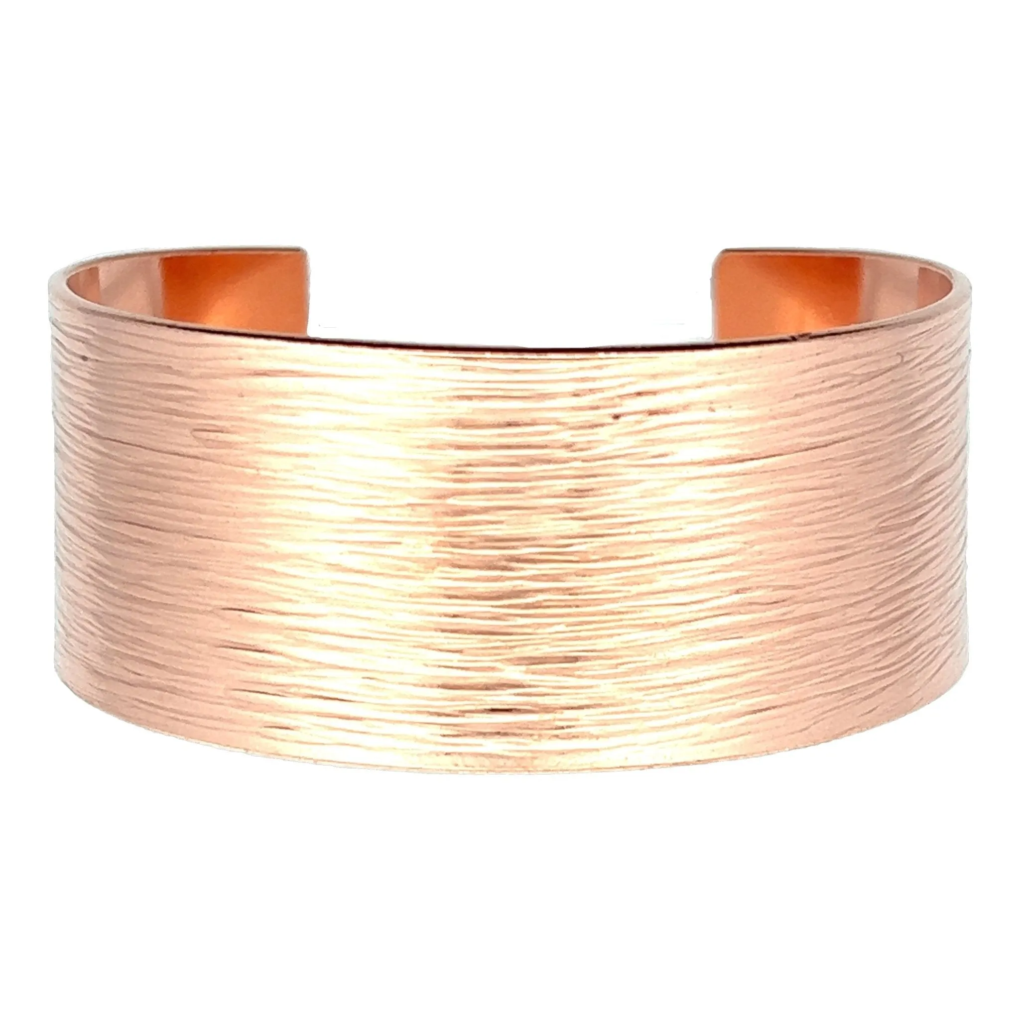 Men's Bark Copper Cuff Bracelet - 1 Inch Wide