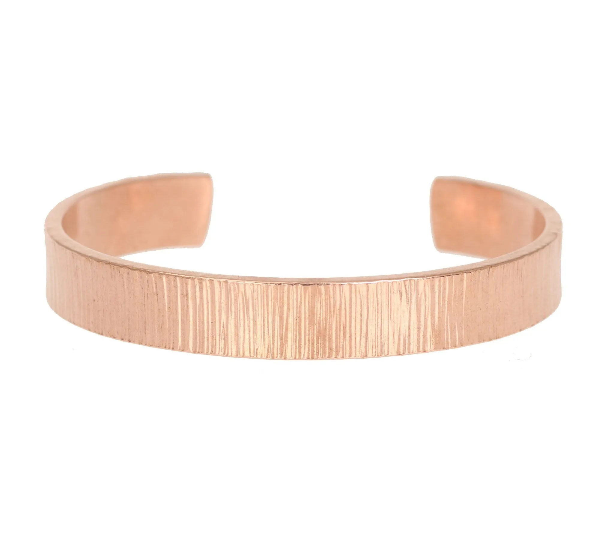 Men's Chased Copper Cuff Bracelet - 10mm Wide