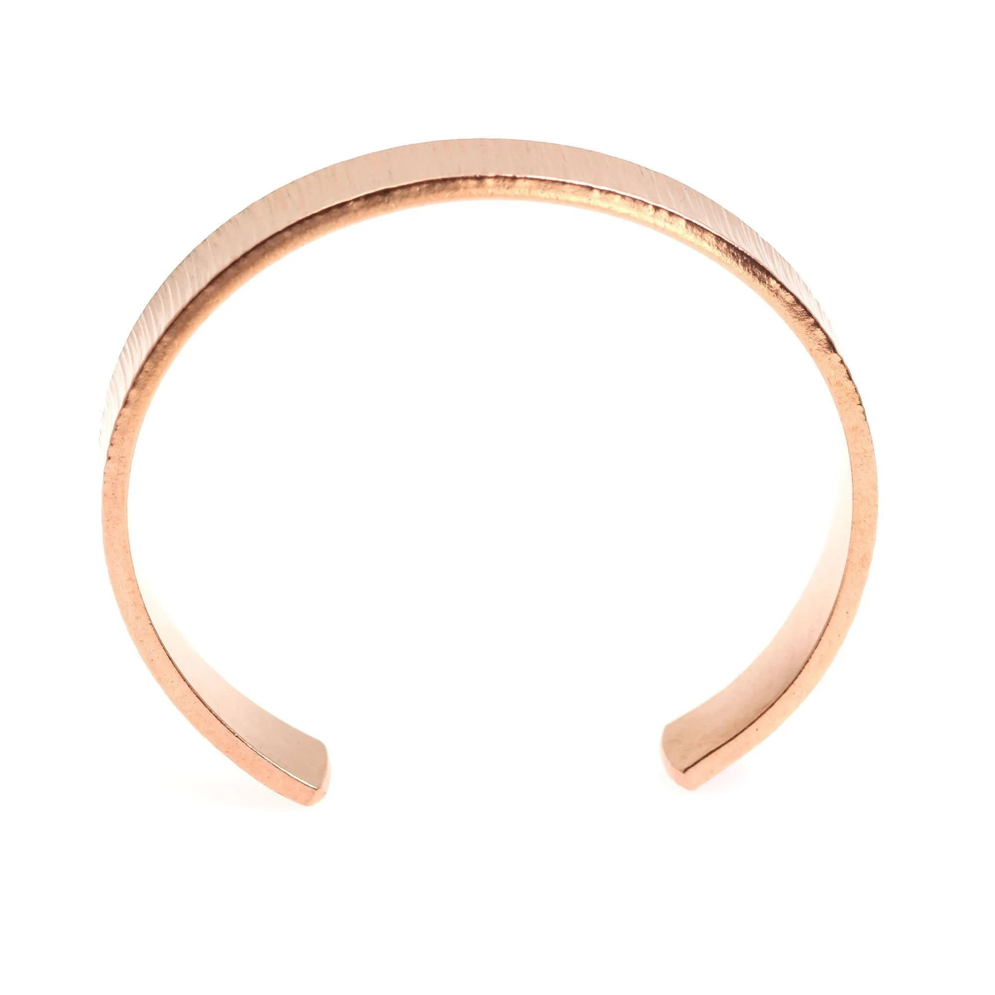 Men's Chased Copper Cuff Bracelet - 10mm Wide