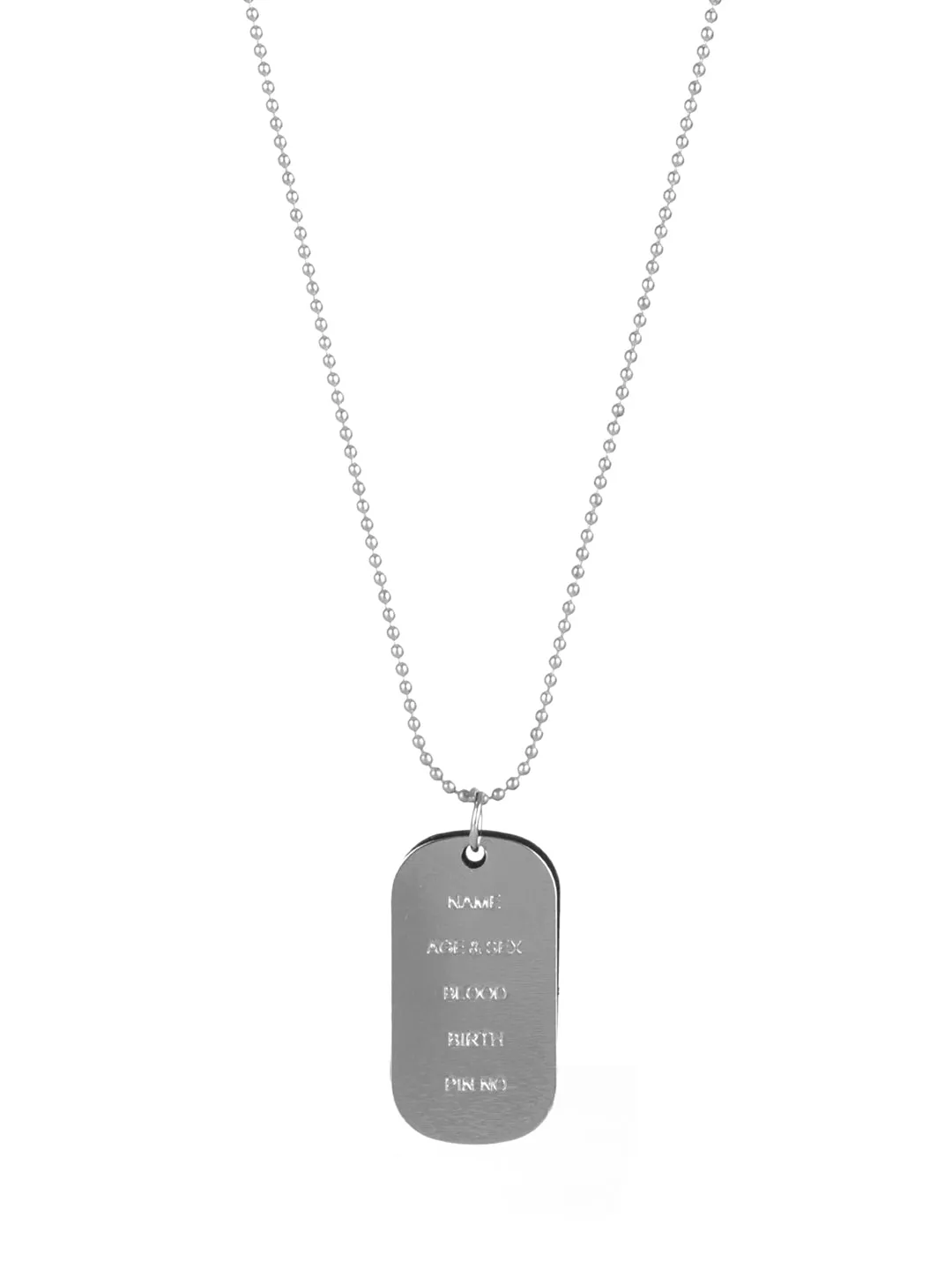 Men's Stylish Silver-Plated Name Tag Pendant for Men - Priyaasi