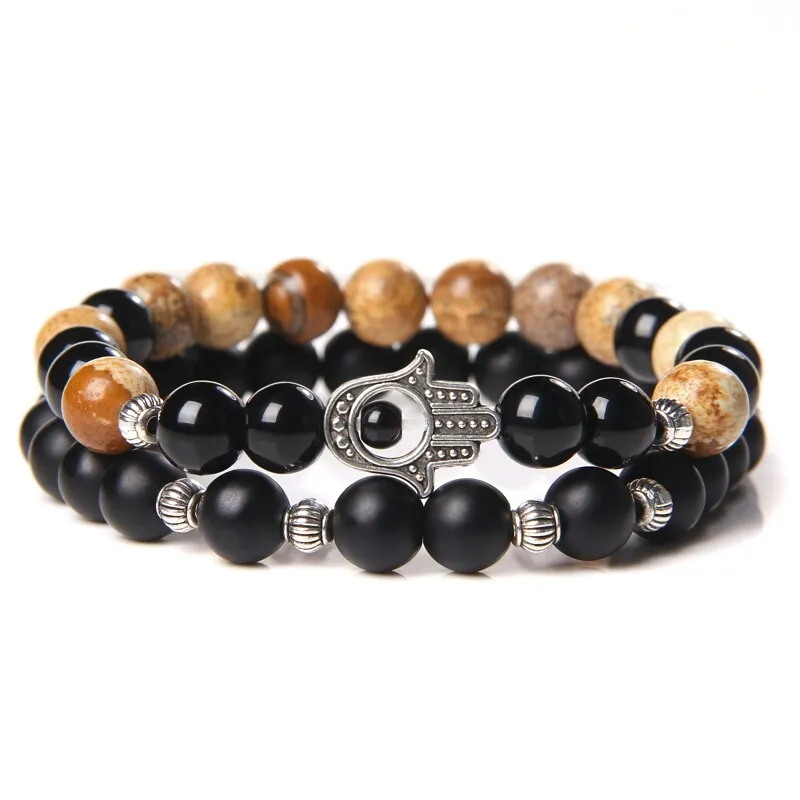 Onyx Stone Bracelet For Men And Women / Unisex Stylish Bangle Of Beaded