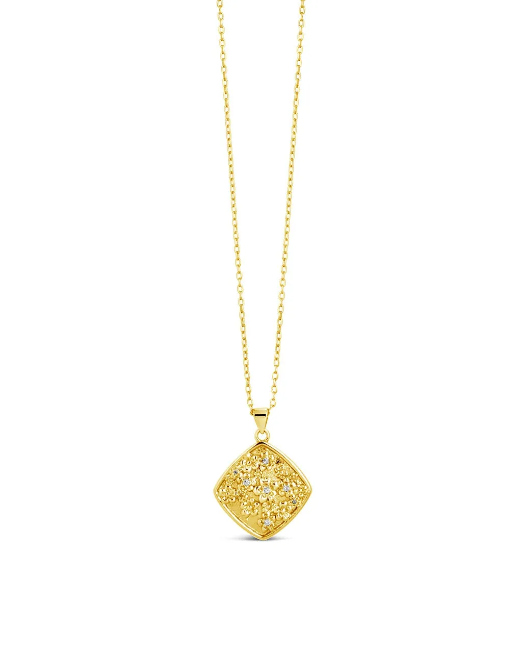 Ophelia CZ Floral Pendant Necklace