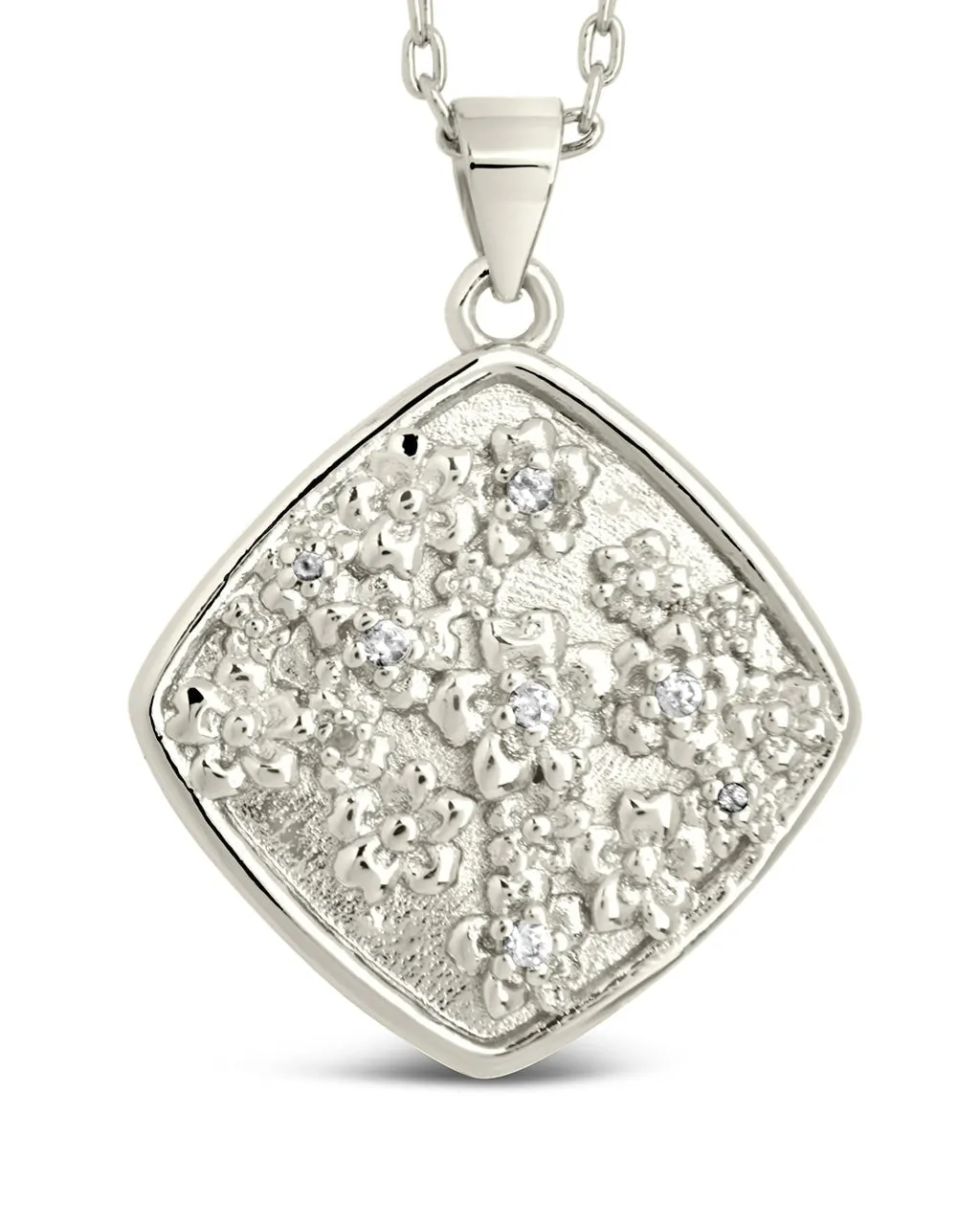 Ophelia CZ Floral Pendant Necklace