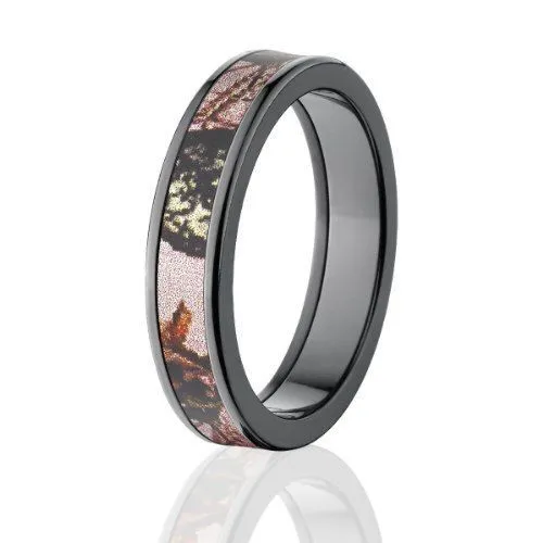 Pink Break Up Camo Rings, Licensed Mossy Oak Pink Camo Rings