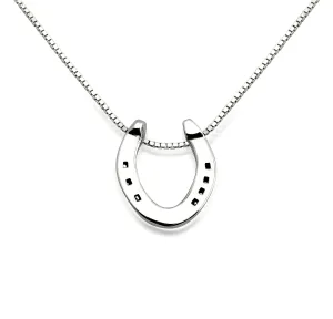 Plain Stamped Roadster Shoe Necklace, Sterling Silver