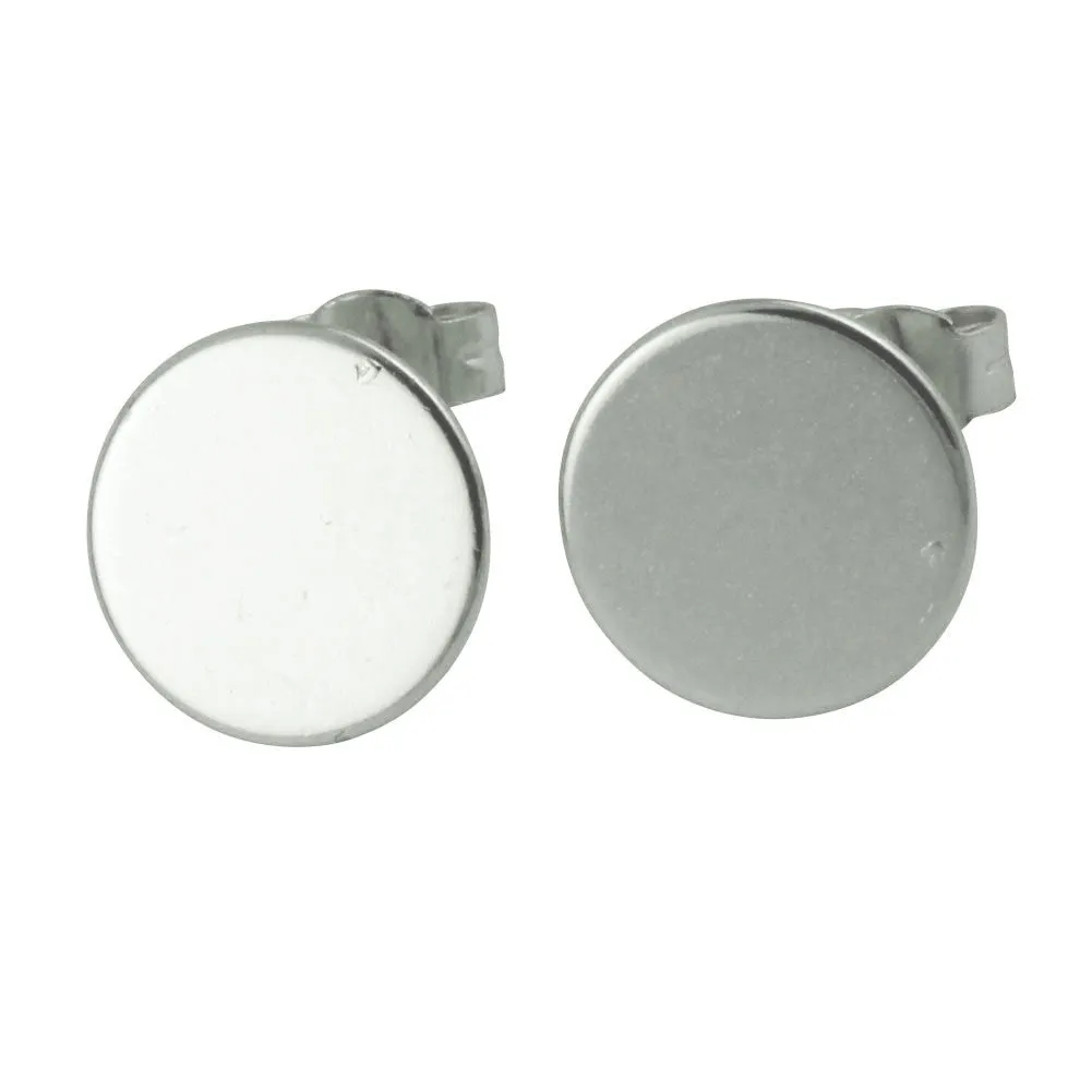 "Spot" Sterling Round Disc Earrings