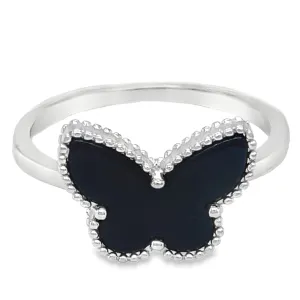 R9051 Black Butterfly Ring