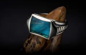 RING 8 SLEEK Labradorite Ring