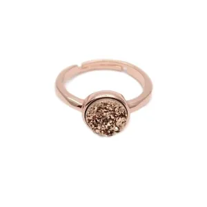 Rose Gold Druzy Ring