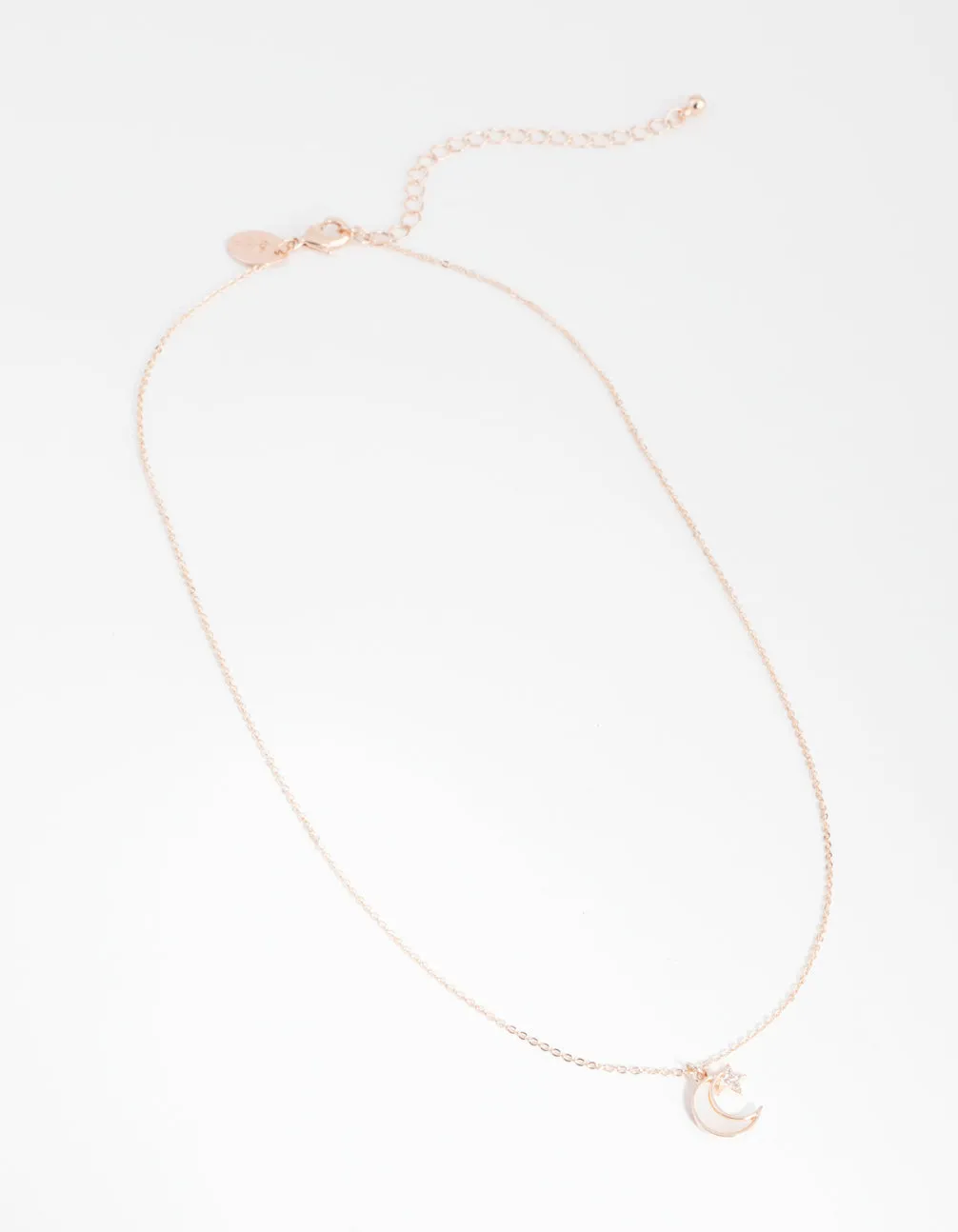 Rose Gold Moon & Star Necklace