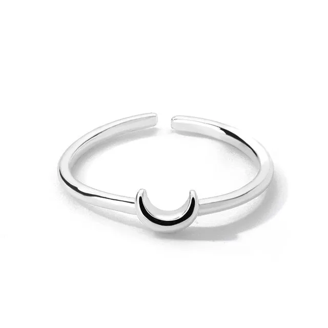 Small Crescent Aesthetic Ring