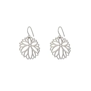 Stainless Steel Zinnia Earrings