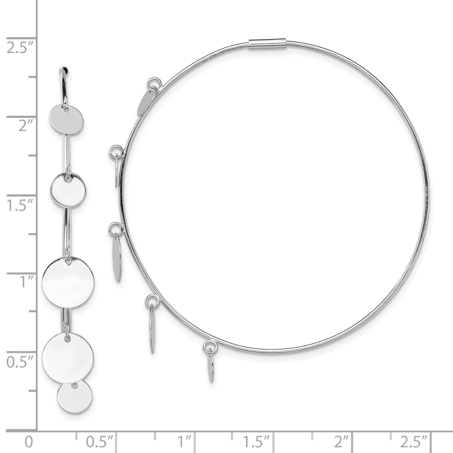 Sterling Silver 51MM Hoop Earrings