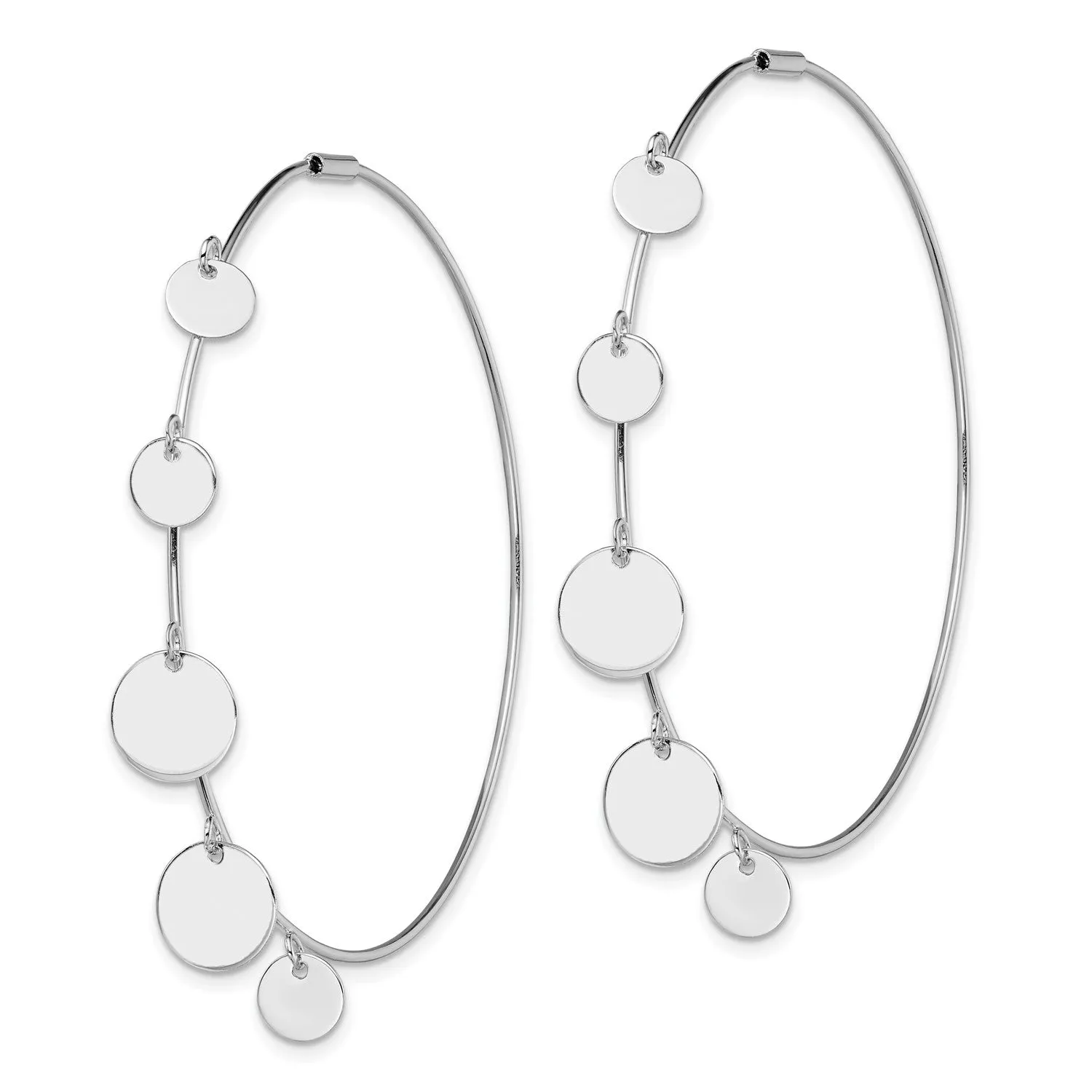 Sterling Silver 51MM Hoop Earrings