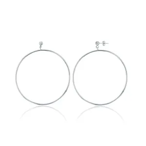 Sterling Silver 80MM Hoop Earrings