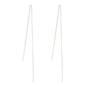 Sterling Silver Classic Thread-Through Earrings