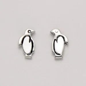 Sterling Silver Mini Penguin Earrings (On Posts)