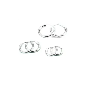 Sterling Silver Rounded Hoops - Small Earrings