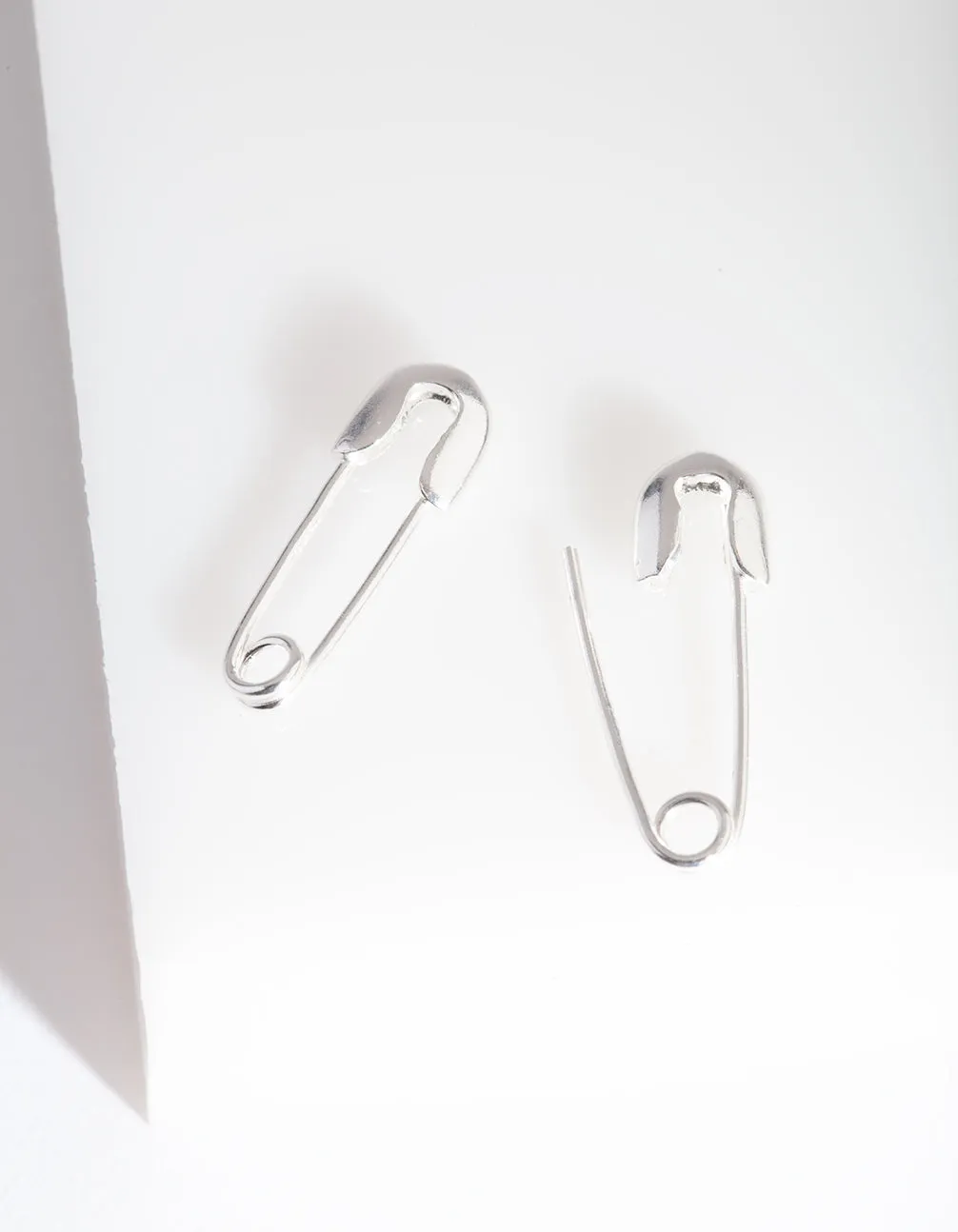 Sterling Silver Safety Pin Earrings