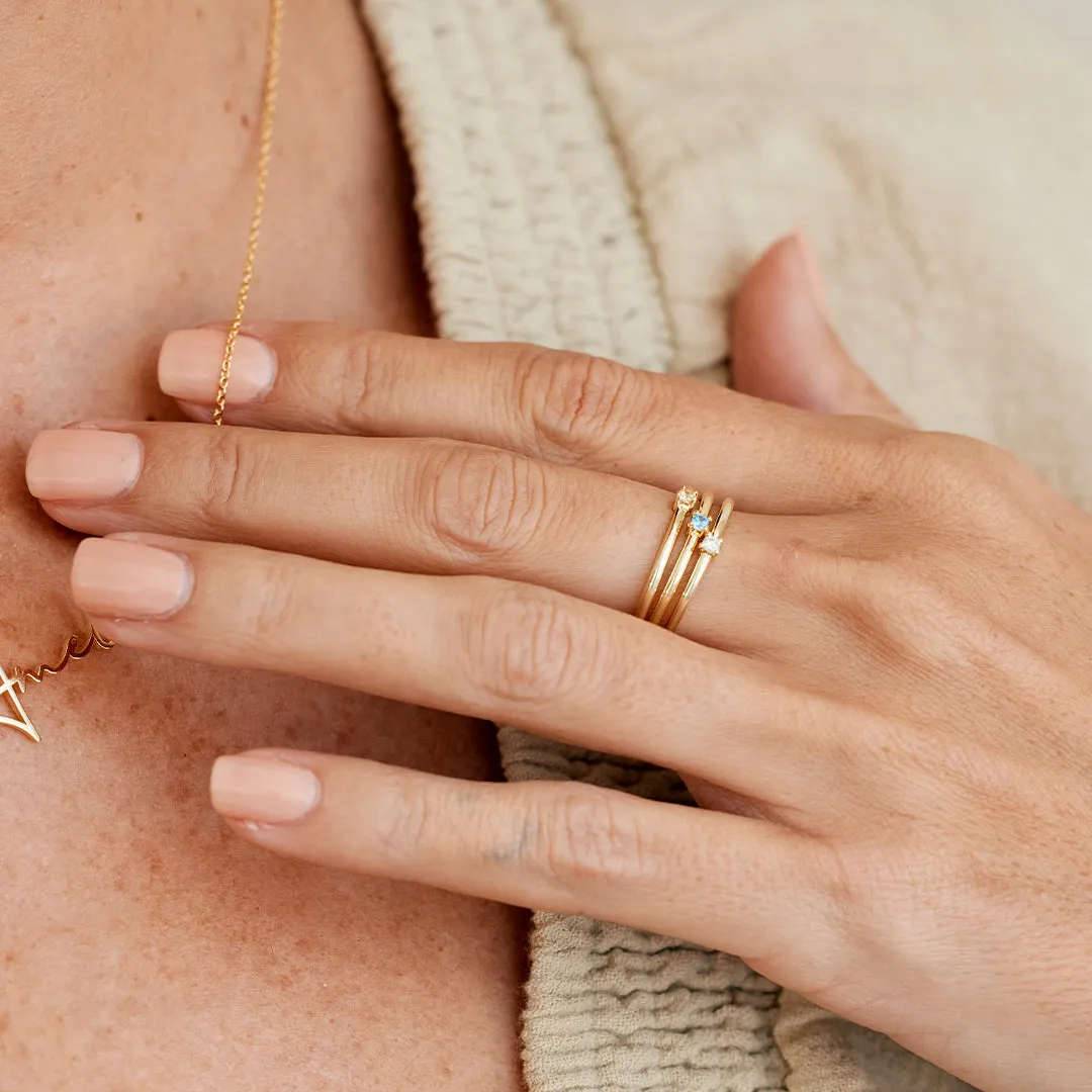 Super Dainty Birthstone Stacking Ring