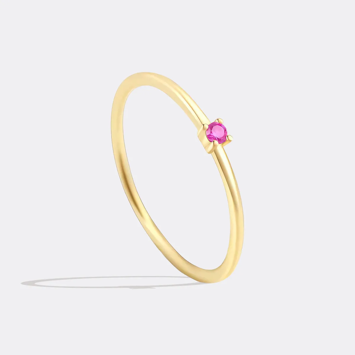 Super Dainty Birthstone Stacking Ring