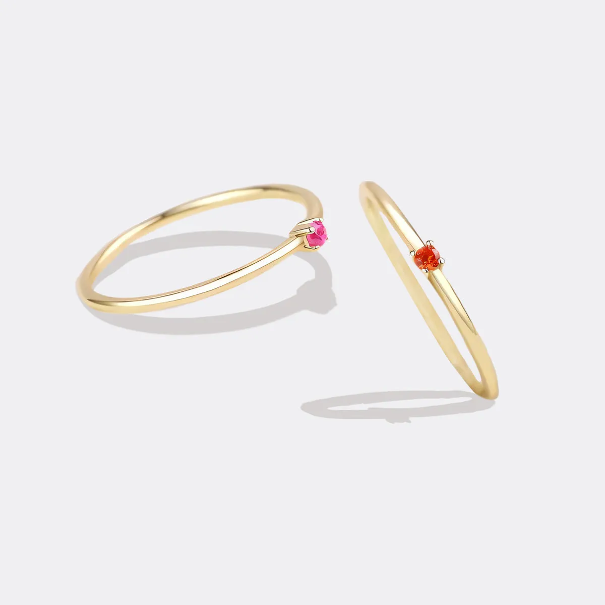 Super Dainty Birthstone Stacking Ring