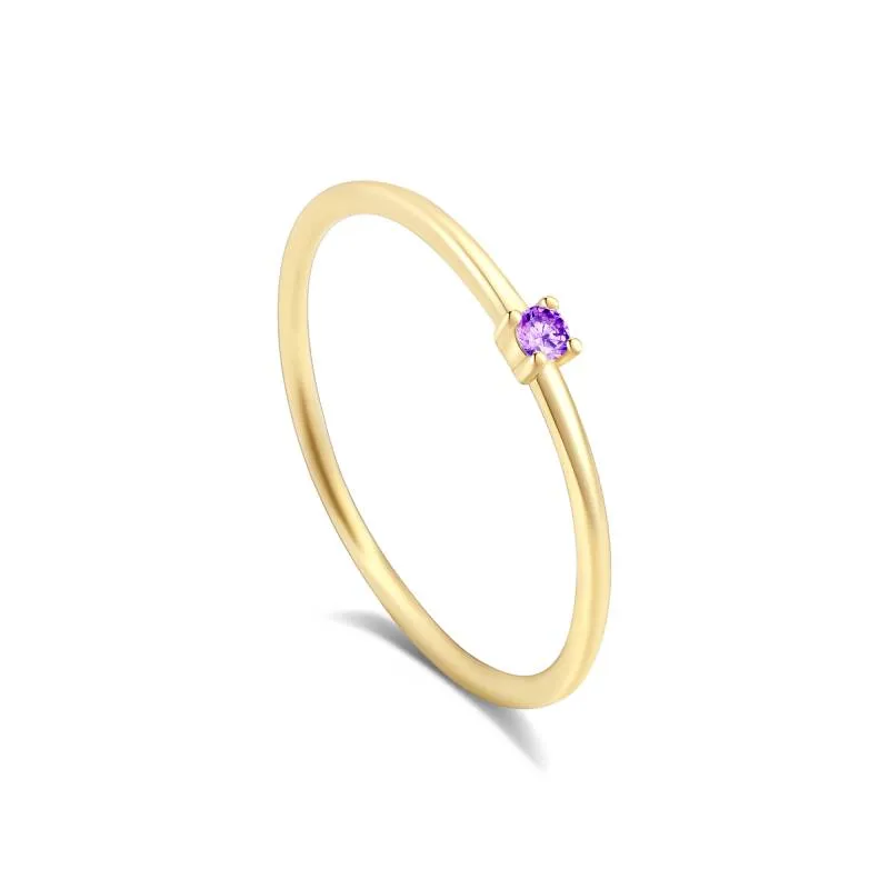 Super Dainty Birthstone Stacking Ring