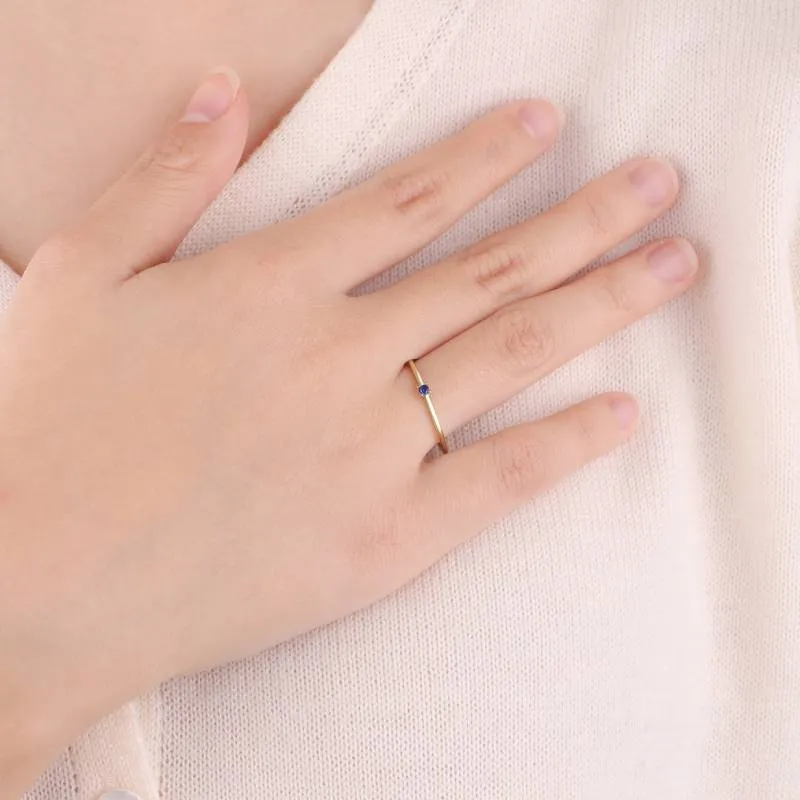 Super Dainty Birthstone Stacking Ring