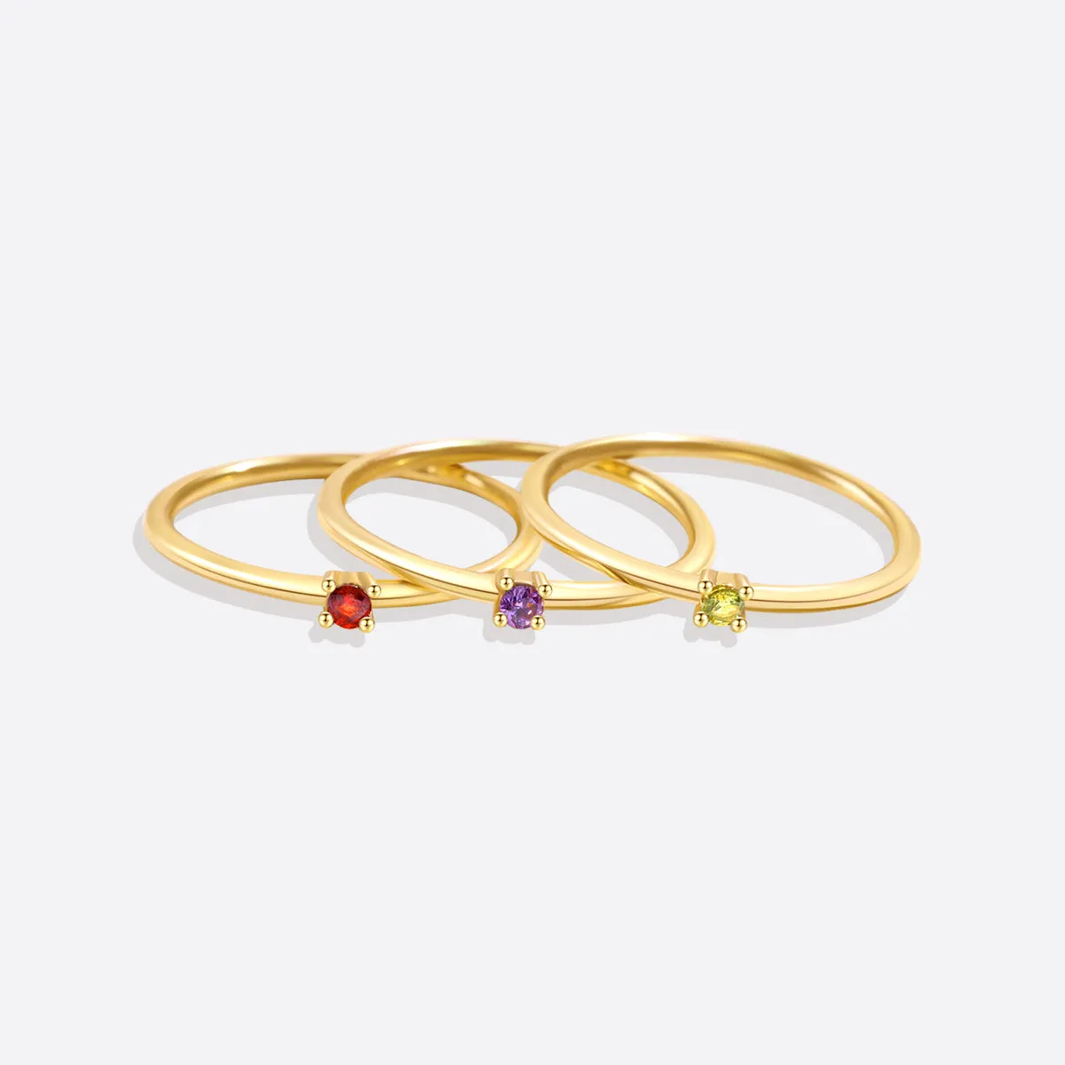 Super Dainty Birthstone Stacking Ring