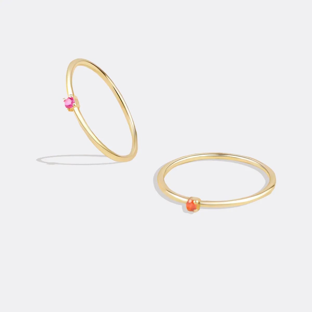 Super Dainty Birthstone Stacking Ring