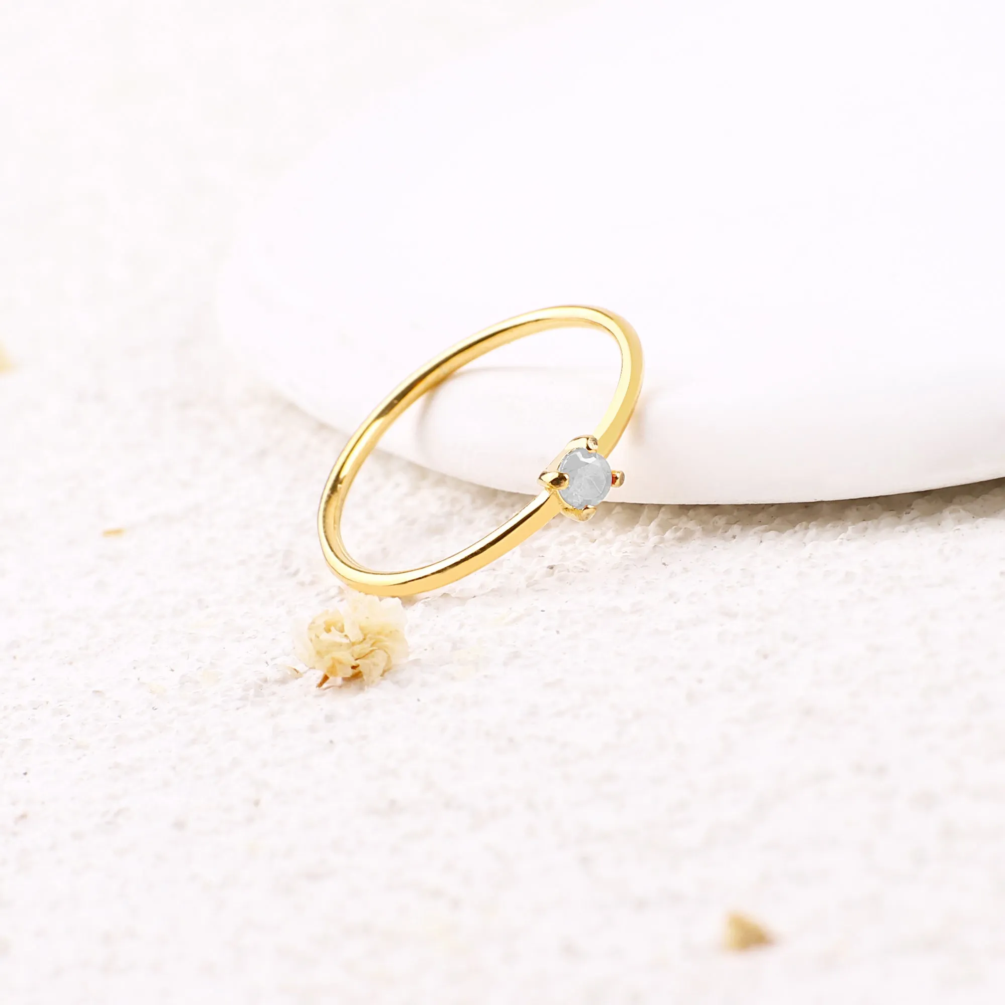 Super Dainty Birthstone Stacking Ring