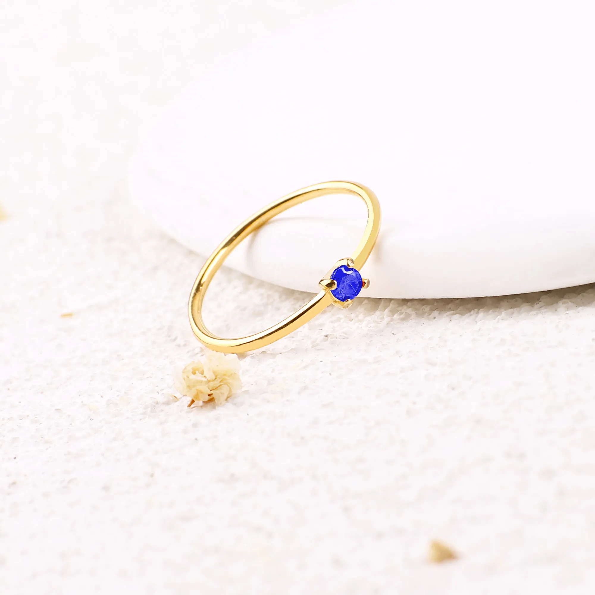 Super Dainty Birthstone Stacking Ring