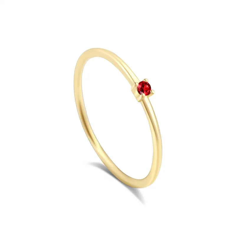 Super Dainty Birthstone Stacking Ring