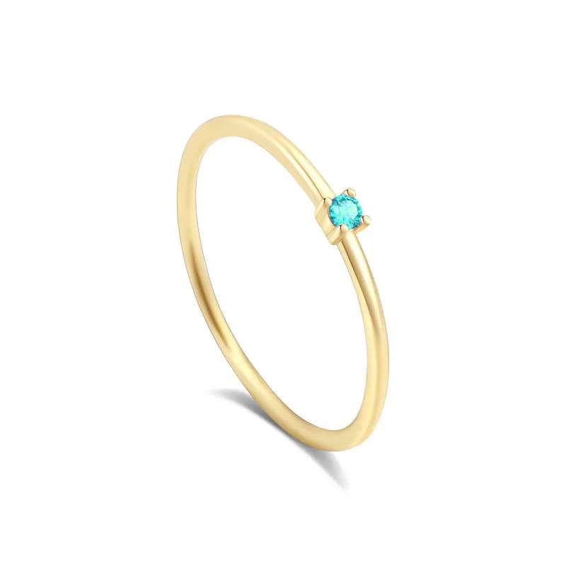 Super Dainty Birthstone Stacking Ring