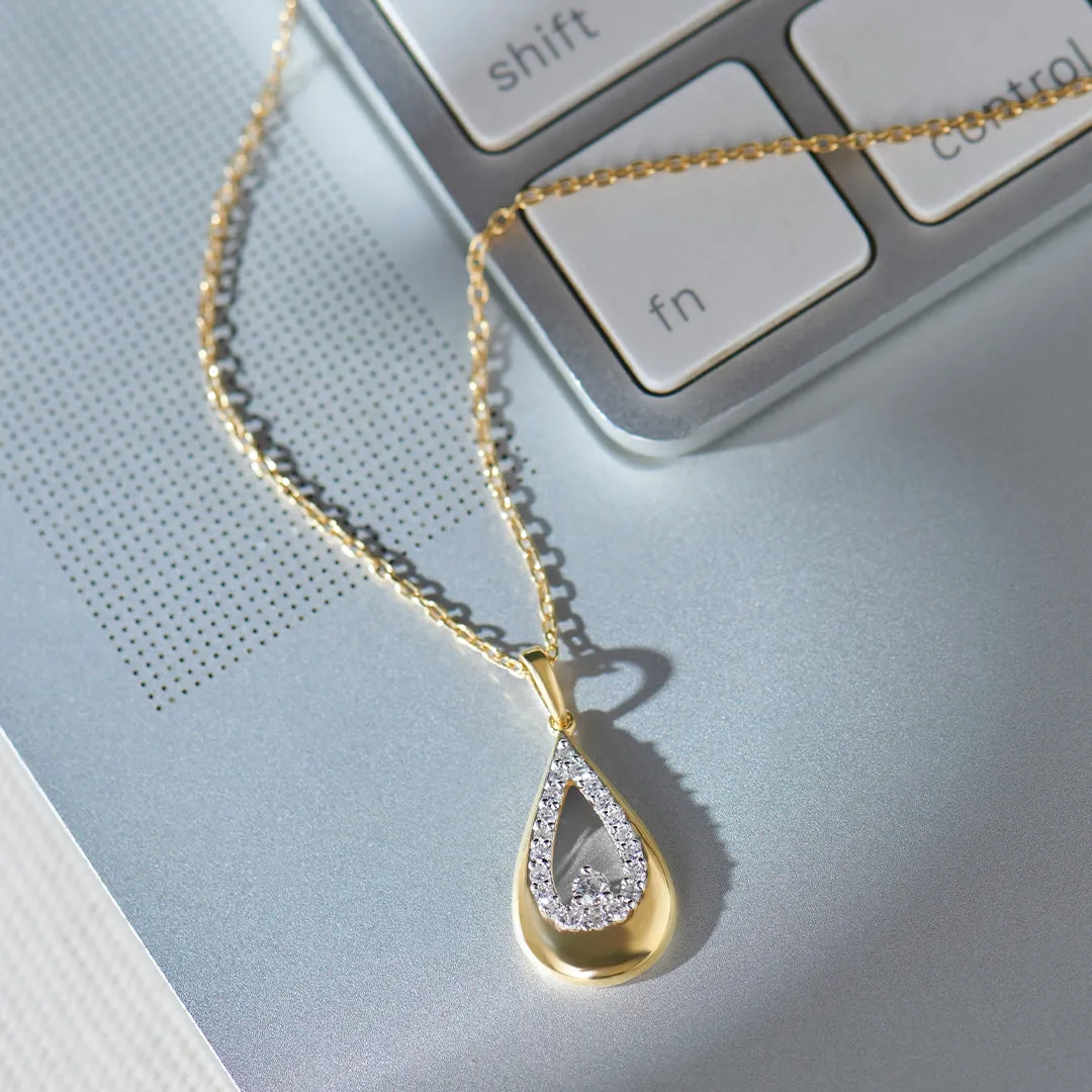 Teardrop Diamond Necklace