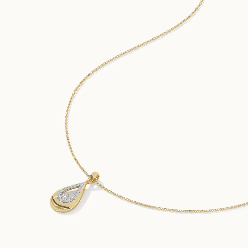 Teardrop Diamond Necklace