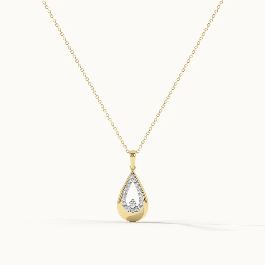 Teardrop Diamond Necklace