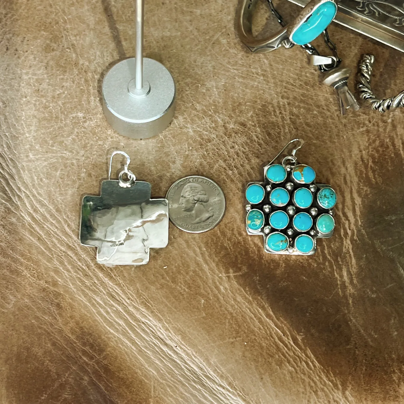 The Kingman Turquoise Cross Earrings