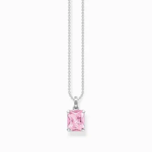 Thomas Sabo Necklace with Pink Stone - Silver