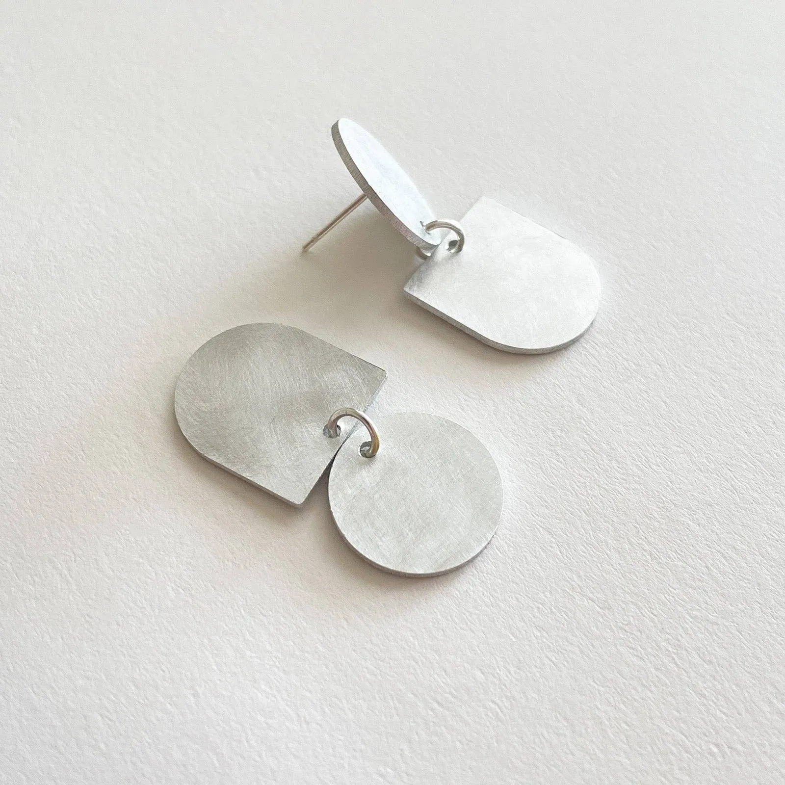 Twins Earrings Silver Aluminium