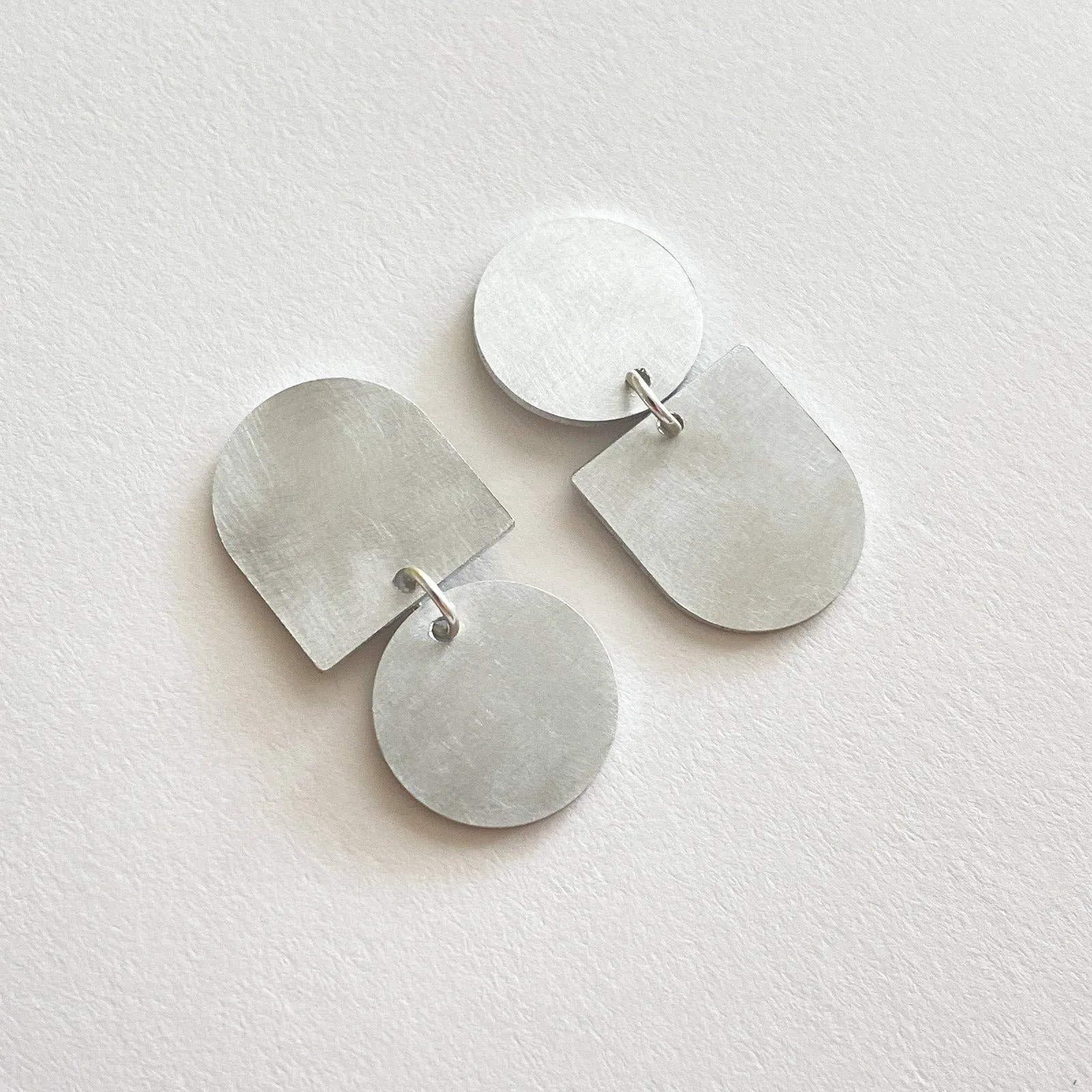 Twins Earrings Silver Aluminium