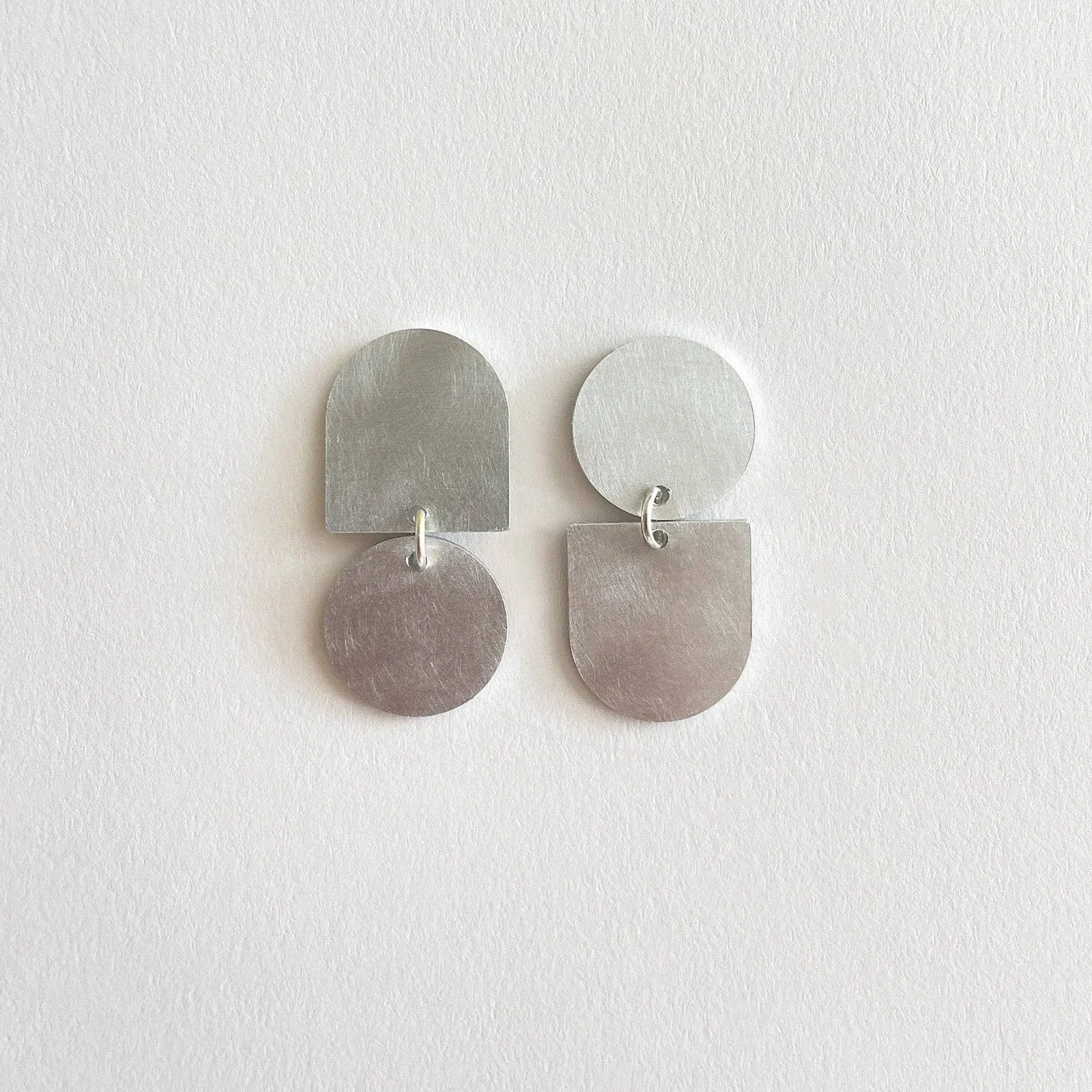 Twins Earrings Silver Aluminium