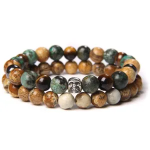 Unisex Fashion Natural Stone Bangle / Casual Bracelet Of Beads For Men And Women