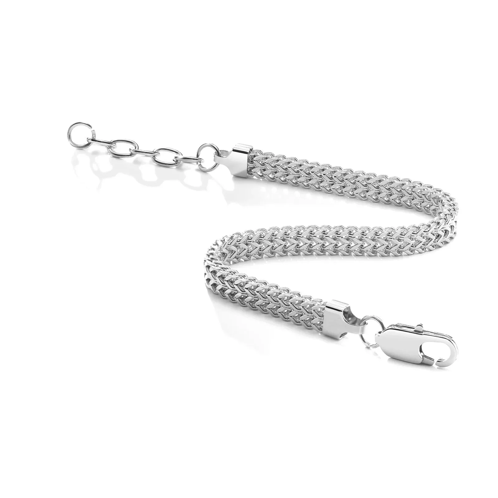 Vnox Double Herringbone Chain Bracelets for Men Women, Anti Allergy Stainless Steel Wheat Link Wristband Birthday Party Gifts