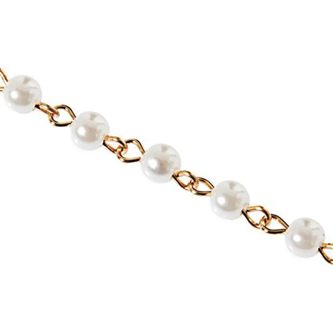 Yellow Chimes Stylish Golden Pearl Ring Strand Bracelets for Girls and Women